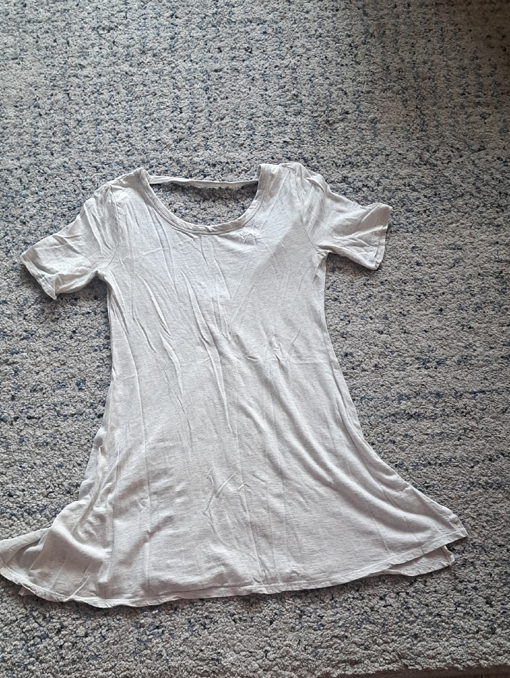 Billabong Light Gray Scoop Neck Short Sleeve Tunic
